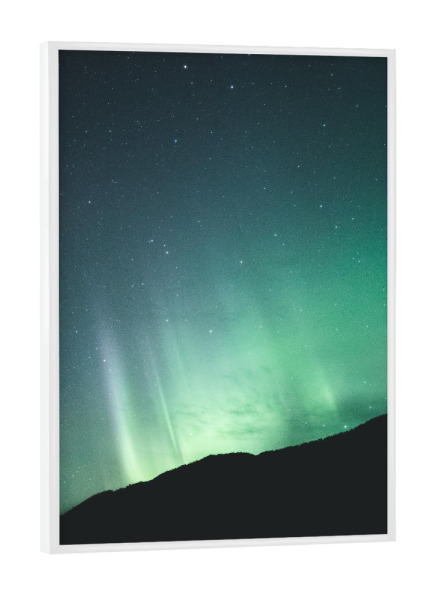 Poster mit weißem Rahmen "Nordlichter in Norwegen" artboxONE - Natur,Reise,Abstrakt,Reise / Länder,Galaxy