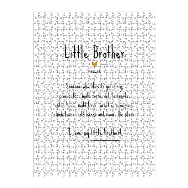 artboxONE Puzzle "Little Brother | Definition" artboxONE - Typografie,Für Kinder,Schwarzweiß,Liebe,Lustig
