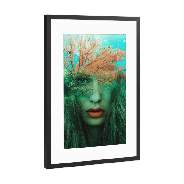 Poster mit Rahmen Schwarz (Metallic) "Coraline algae" artboxONE - Natur,Menschen,Unterwasser