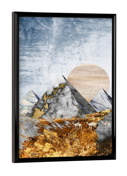 Poster mit schwarzem Rahmen "Pyramids (matart)" artboxONE - Natur,Abstrakt