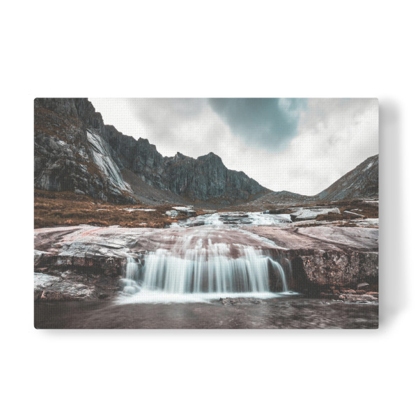 Leinwandbild "Lofoten Wasserfall" artboxONE - Natur