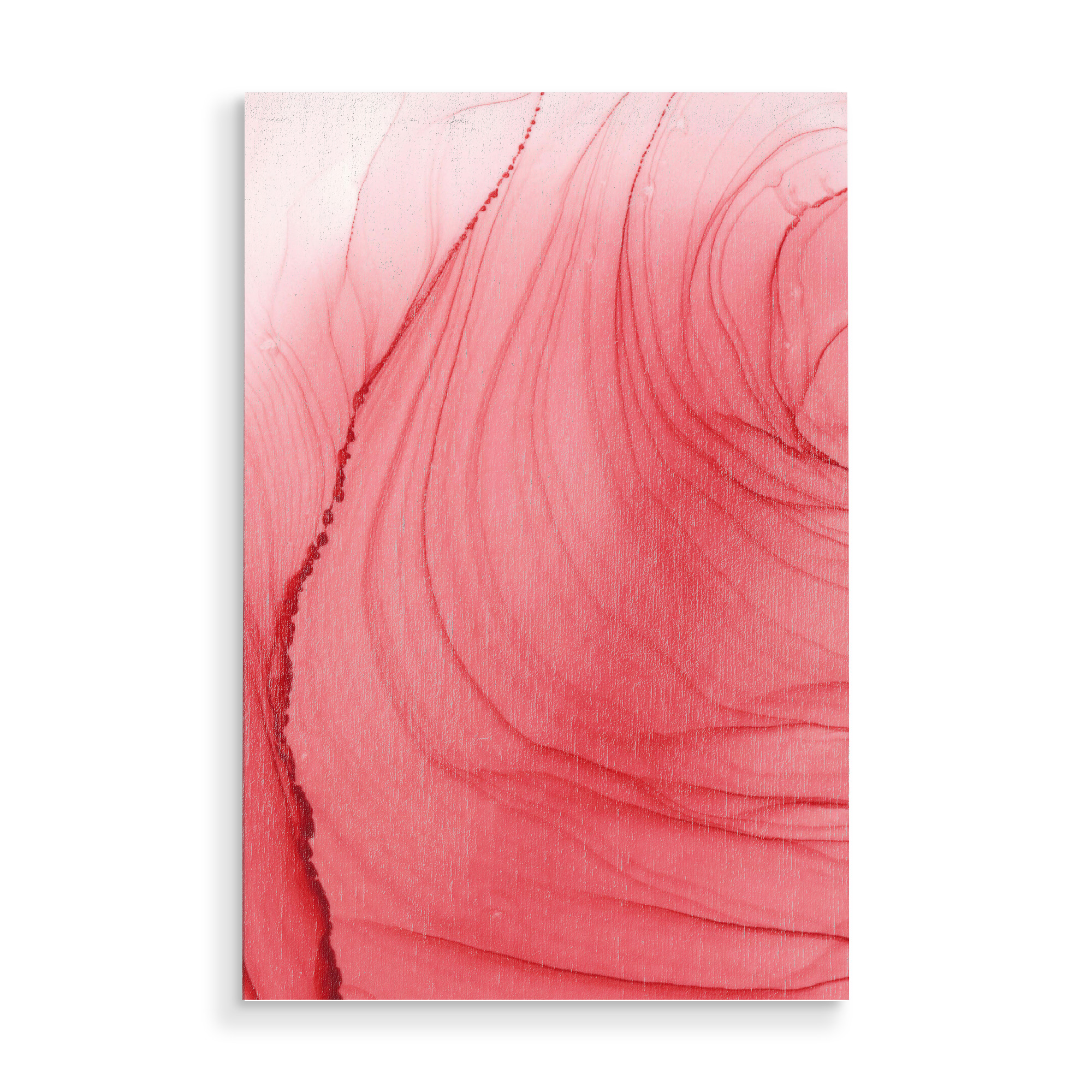 Holzbild "Colorful Waves" artboxONE - Abstrakt - Wellen,Welle,Rot,Abstrakt,Ink,Watercolor,Wall decor,Wallpaper,Drawing,Painting,Home decor,Abstract