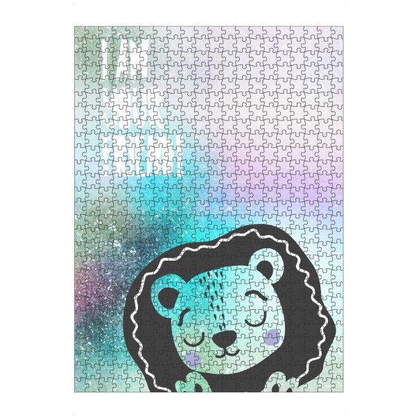 Puzzle Ravensburger "I am your friend! Löwe" artboxONE - Typografie,Für Kinder,Tiere,Liebe