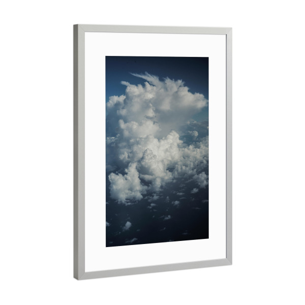 Poster mit Rahmen Silber "Clouds Above" artboxONE - Natur