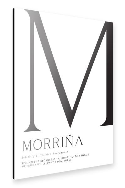 Alu-Dibond "Morriña definition in English" 30x20 cm artboxONE