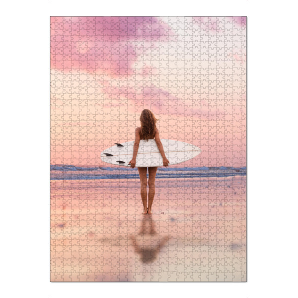 Puzzle Ravensburger "Female Surf Dream" artboxONE - Natur,Reise / Strand und Meer,Liebe,Städte / Los Angeles,Für Mama