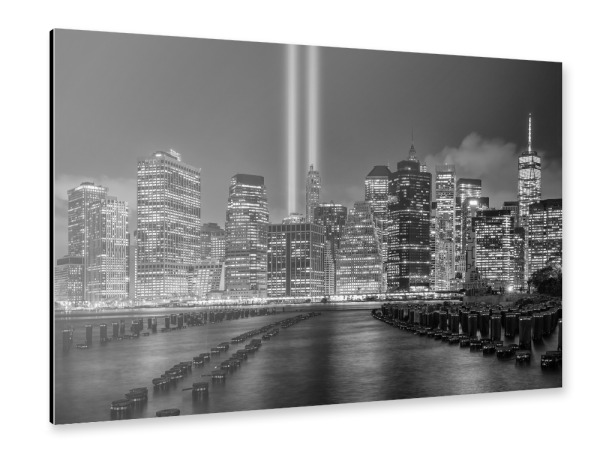 Alu-Dibond "New York City Downtown Panorama" 30x20 cm artboxONE