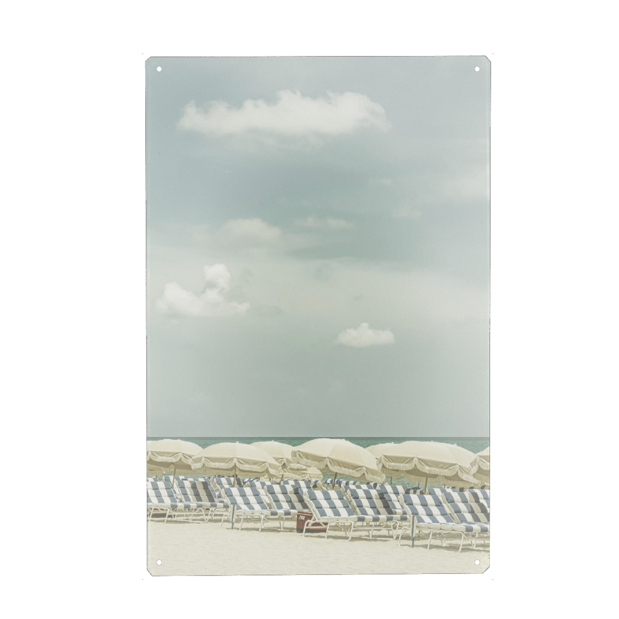 Holzbild "Vintage Strandidylle" artboxONE - Natur,Reise,Reise / Strand und Meer