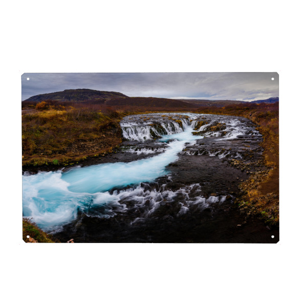 Metall Poster "Bruarfoss waterfall" artboxONE - Natur,Reise
