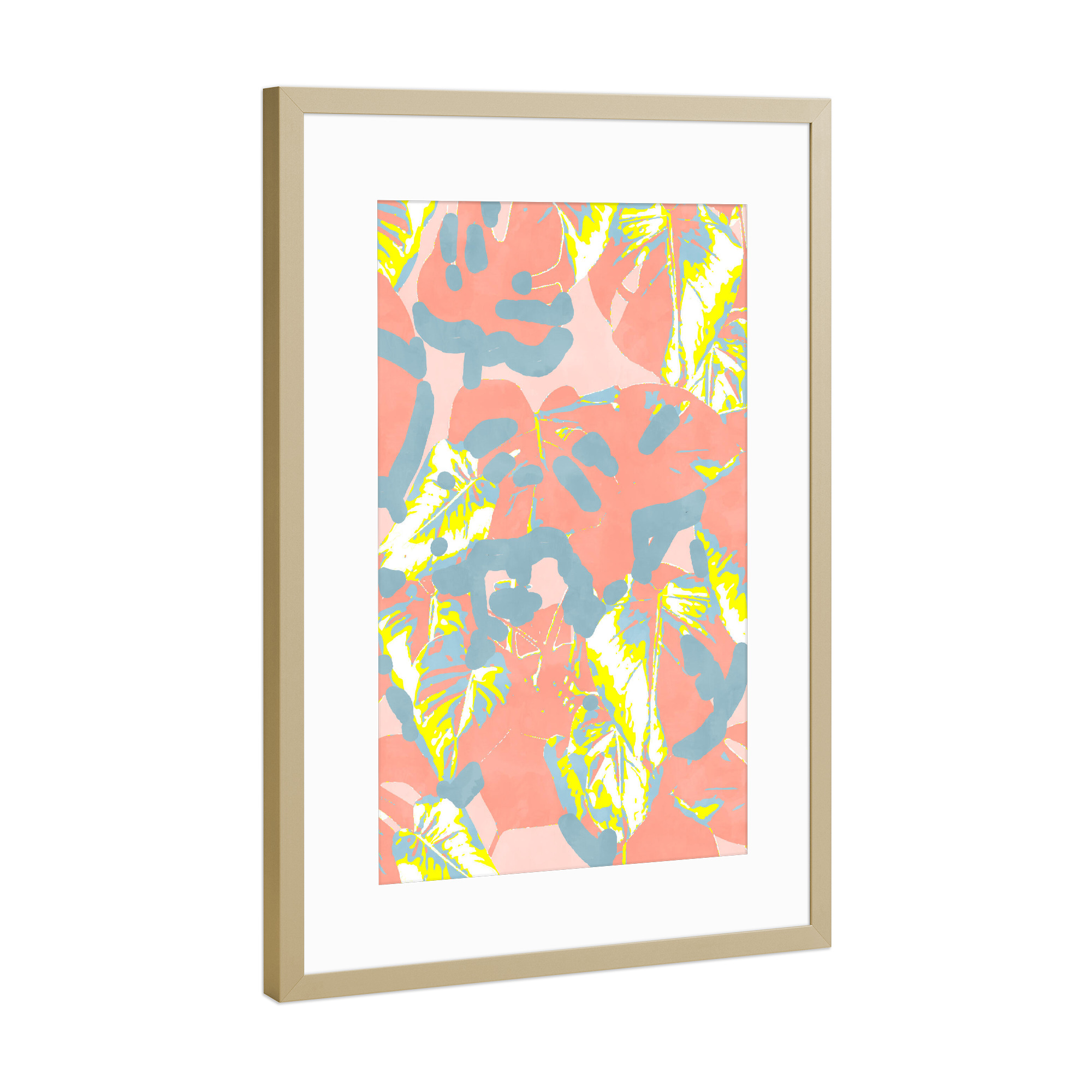 Poster mit Rahmen Gold "Fond Memory" artboxONE - Abstrakt