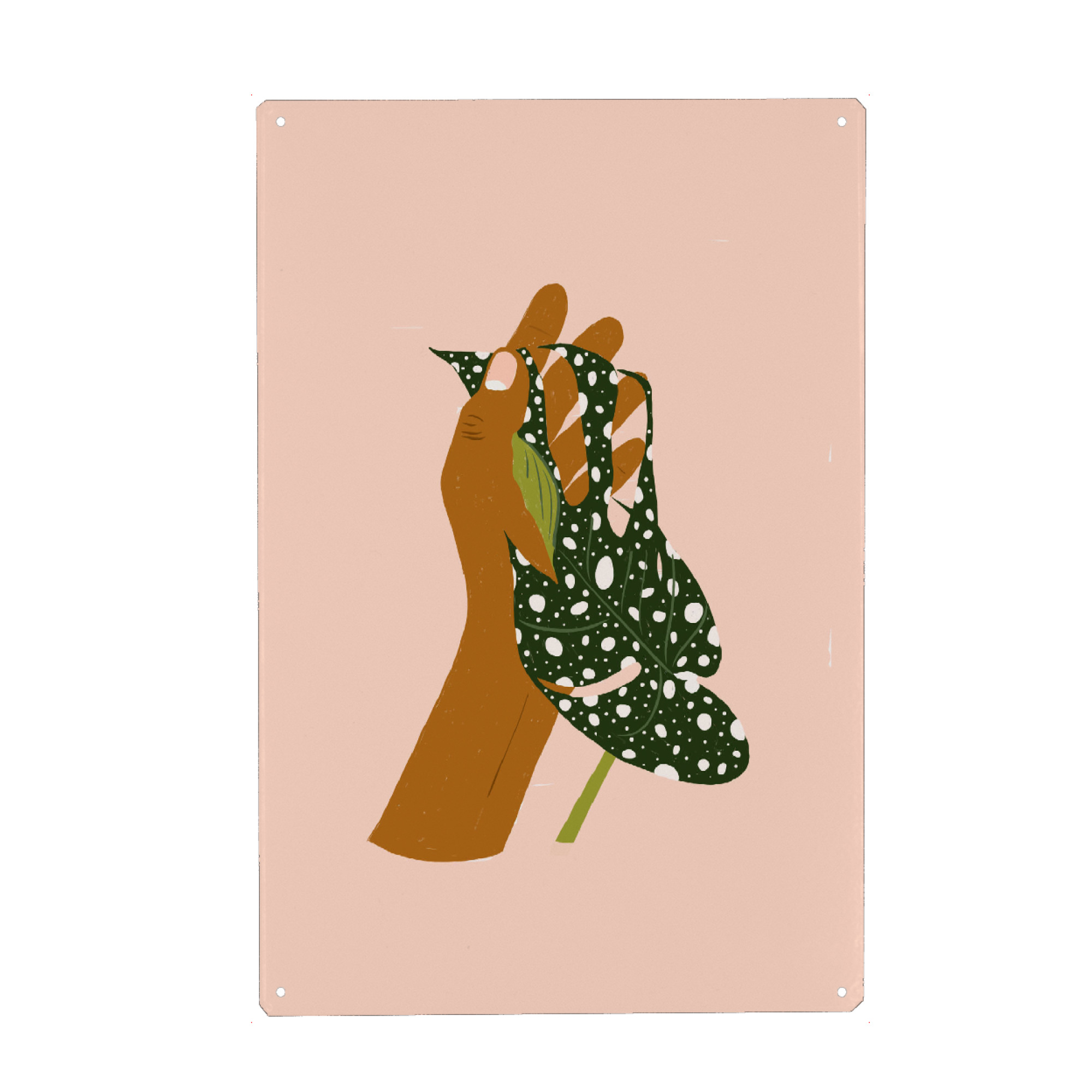 Metall Poster "Botanical Love Illustration" artboxONE - Natur,Menschen,Liebe