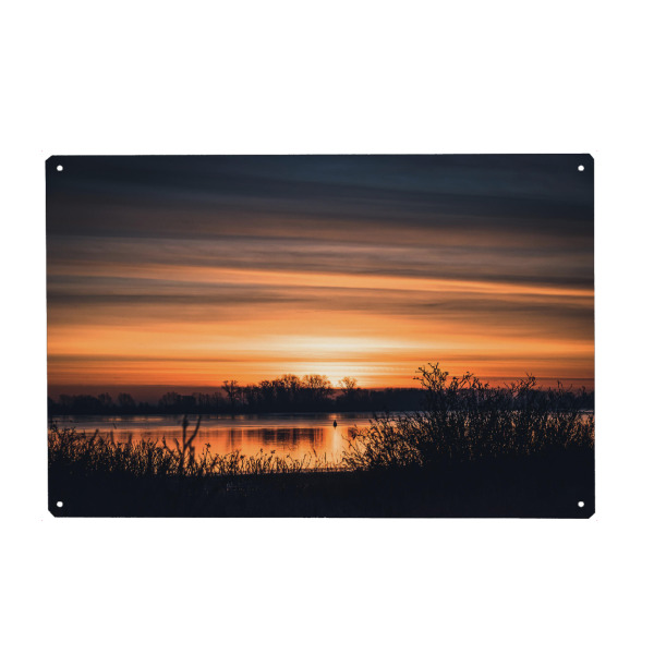 Metall Poster "Morgenstunde an der Weser" artboxONE - Natur,Reise / Strand und Meer