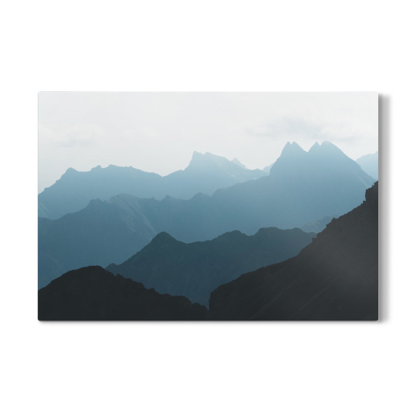 Galerie-Print "Silhouette der blauen Berge" 30x20 cm artboxONE