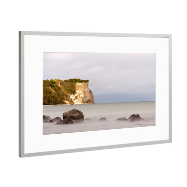 Poster mit Rahmen Silber "Abendlicht am Kap Arkona" artboxONE - Natur,Reise / Strand und Meer