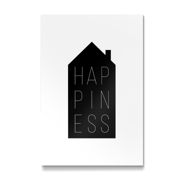 Galerie-Print "Happiness | House Black" 30x20 cm artboxONE
