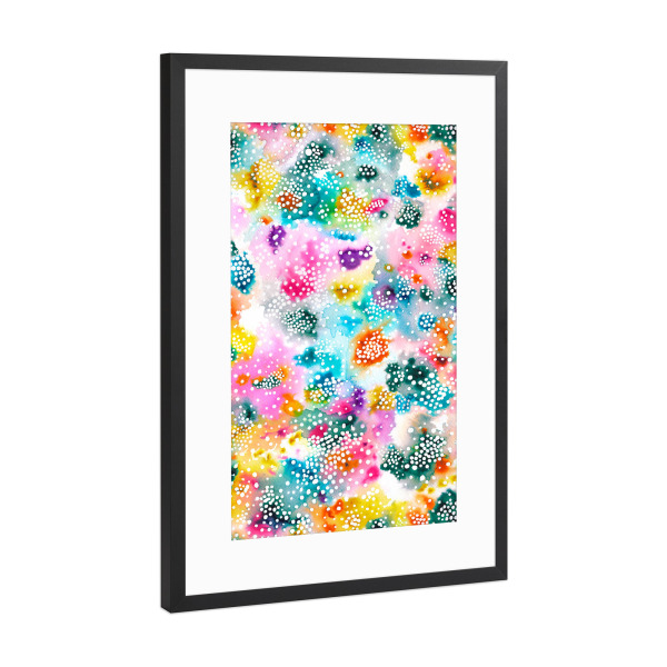 Poster mit Rahmen Schwarz (Metallic) "Experimental Abstract Watercolor" artboxONE - Abstrakt,Fashion,Für Mama