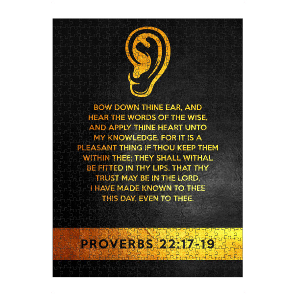 Puzzle Ravensburger "Proverbs 22:17-19" artboxONE - Typografie