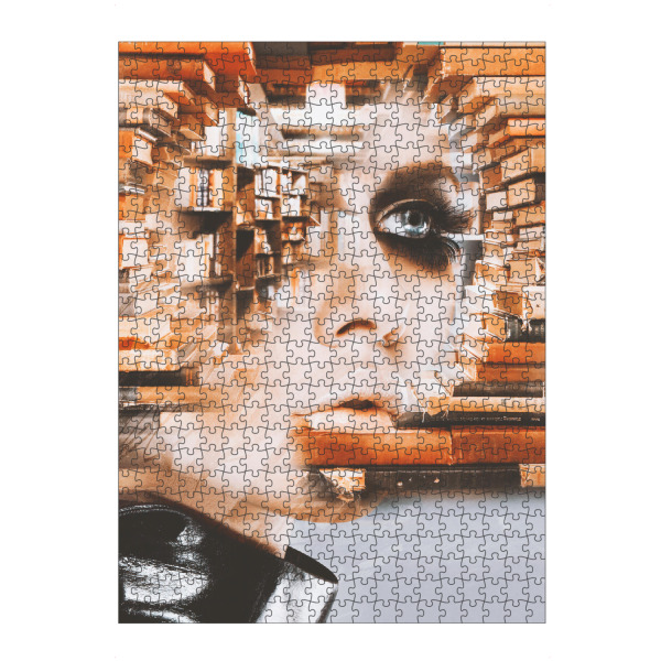 artboxONE Puzzle "Girl in the library by Tas" artboxONE - Menschen,Architektur
