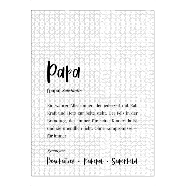 Puzzle Ravensburger "Papa Definition Lexikon" artboxONE - Typografie,Menschen,Für Papa,Männer