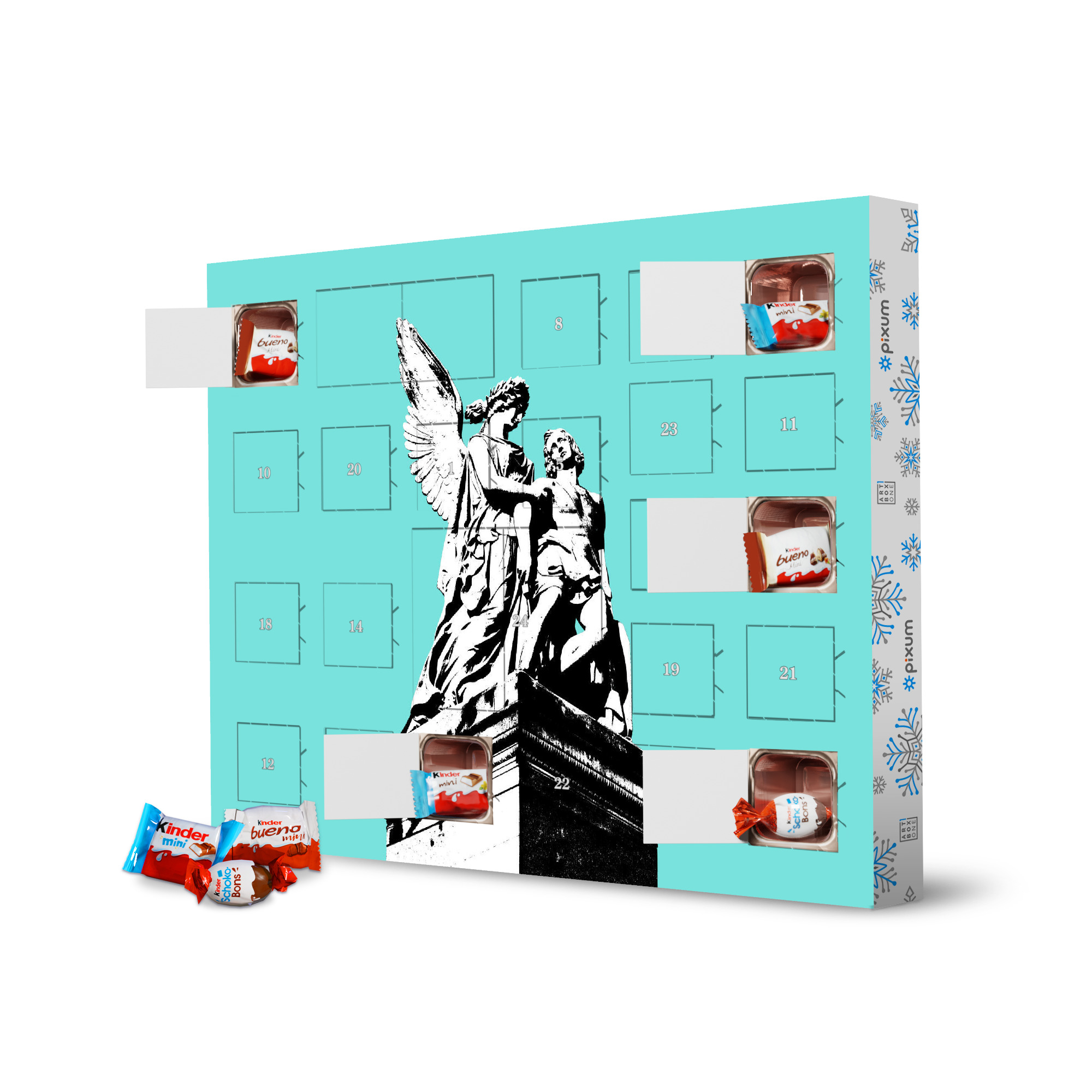 Adventskalender XXL mit Produkten von Kinder Siegesgöttin artboxONE Adventskalender Städte / Berlin