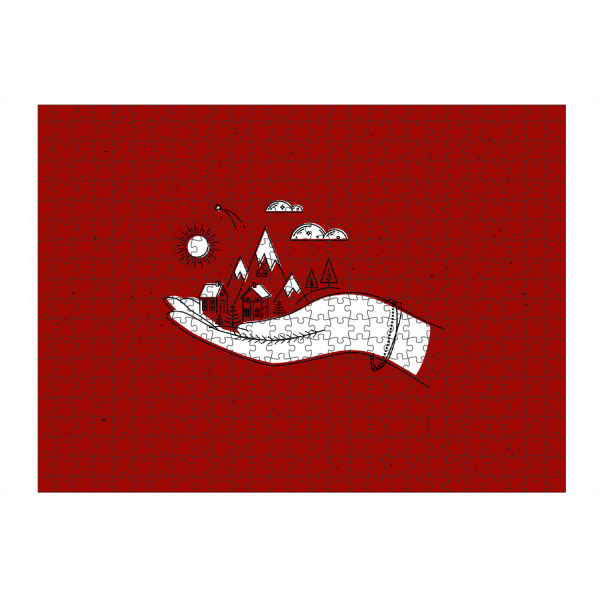 artboxONE Puzzle "Christmas hand illustration red" artboxONE - Natur,Weihnachten