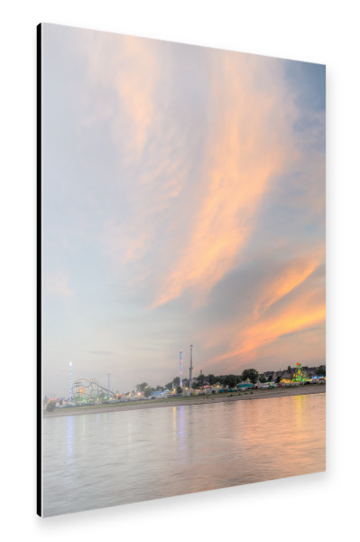 Alu-Dibond "Düsseldorf Rheinkirmes am Abend" 30x20 cm artboxONE