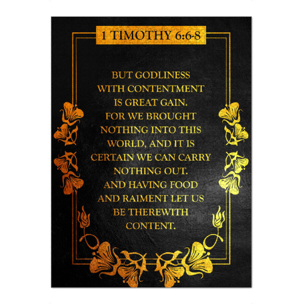 Puzzle Ravensburger "1 Timothy 6:6-8" artboxONE - Typografie