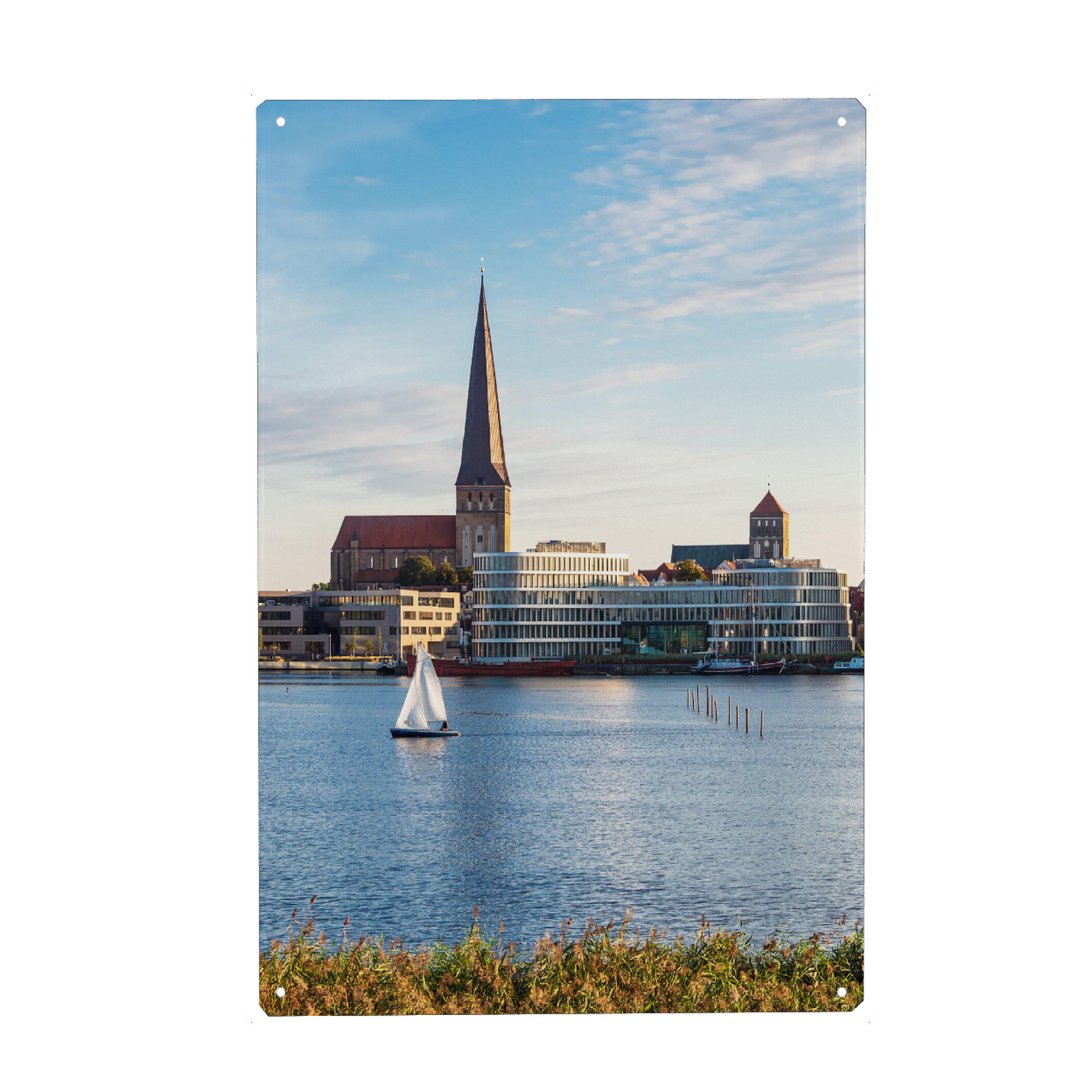 Holzbild "Kirchen in Rostock" artboxONE - Natur,Reise,Architektur,Städte / Weitere
