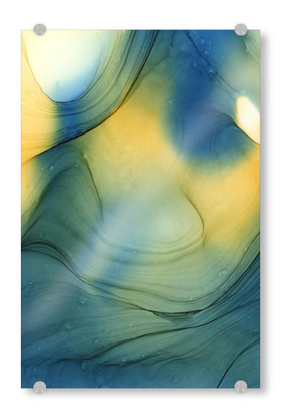 Acrylglasbild "Bunt G" artboxONE - Abstrakt - Bunt,Watercolor,Colorful,Watercolour,Color,Ink,Abstract,Abstrakt,Illustration,Wand,Wall decor,Wallpaper