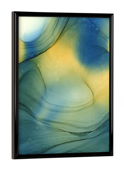 Poster mit schwarzem Rahmen "Bunt G" artboxONE - Abstrakt