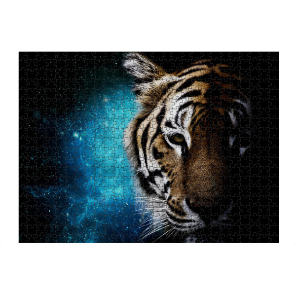 Puzzle Ravensburger "Tiger in the galaxy (matart)" artboxONE - Natur,Tiere,Galaxy