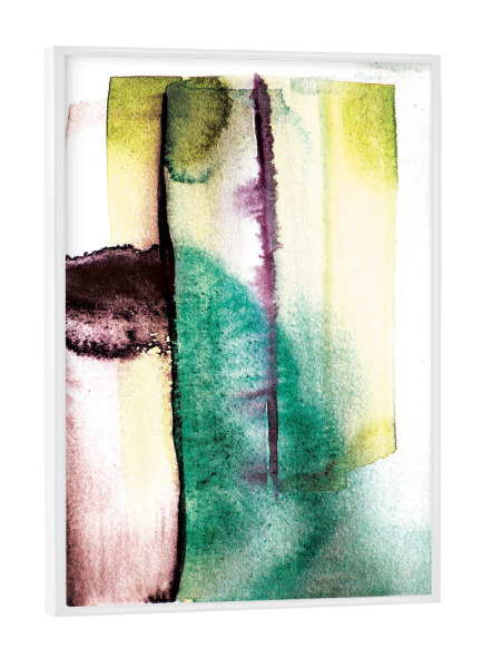 Poster mit weißem Rahmen "Abyss" artboxONE - Abstrakt - Abstract,Ink,Colours,Minimal,Minimalist,Graphic,Bold,Abstrakt