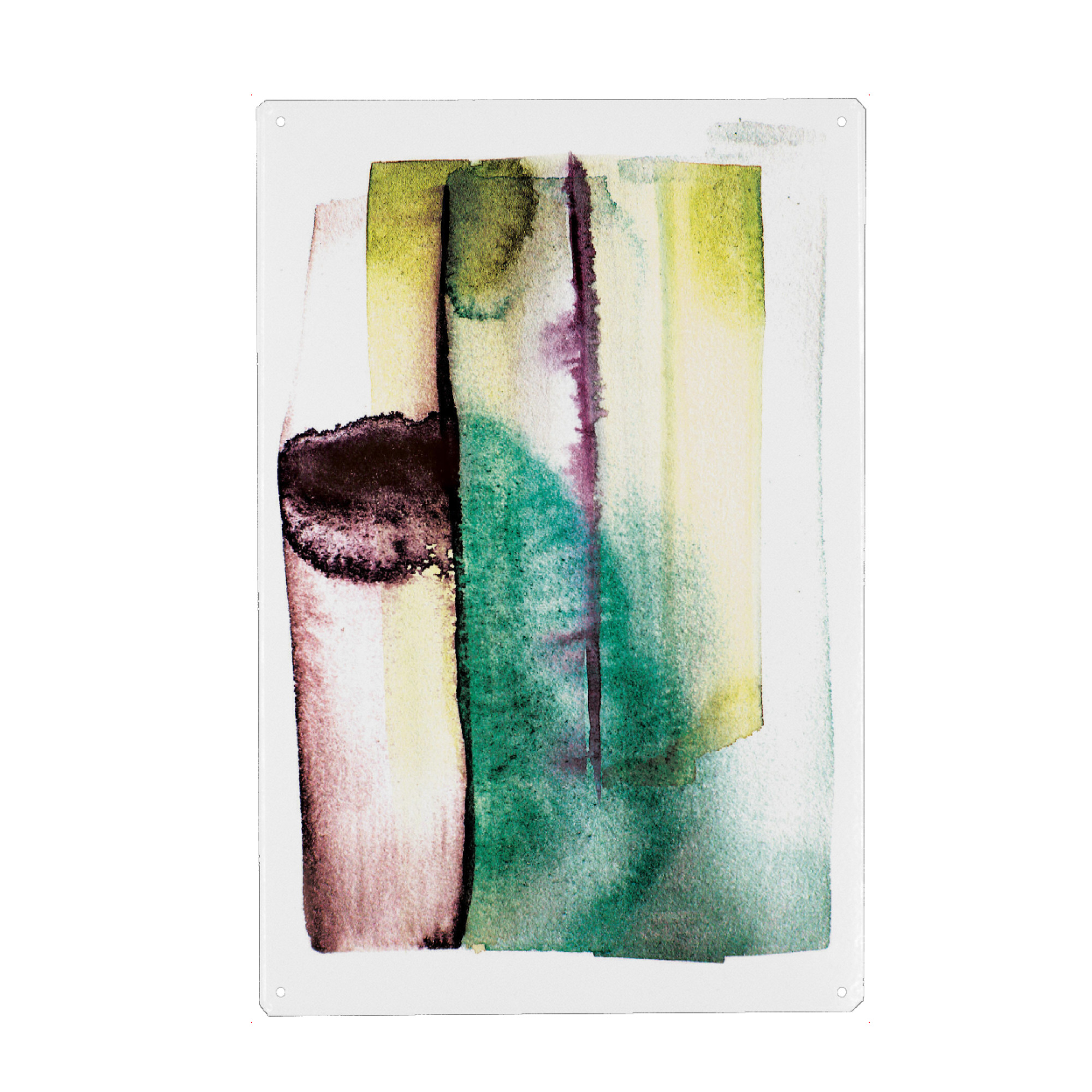Metall Poster "Abyss" artboxONE - Abstrakt - Abstract,Ink,Colours,Minimal,Minimalist,Graphic,Bold,Abstrakt - Blechschild