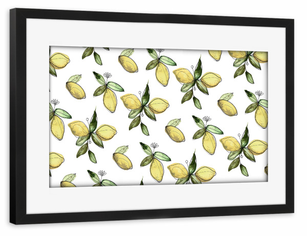 Poster mit Rahmen schwarz "Sauer" artboxONE - Natur,Essen & Trinken / Obst & Gemüse