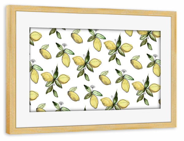 Poster mit Rahmen kiefer "Sauer" artboxONE - Natur,Essen & Trinken / Obst & Gemüse