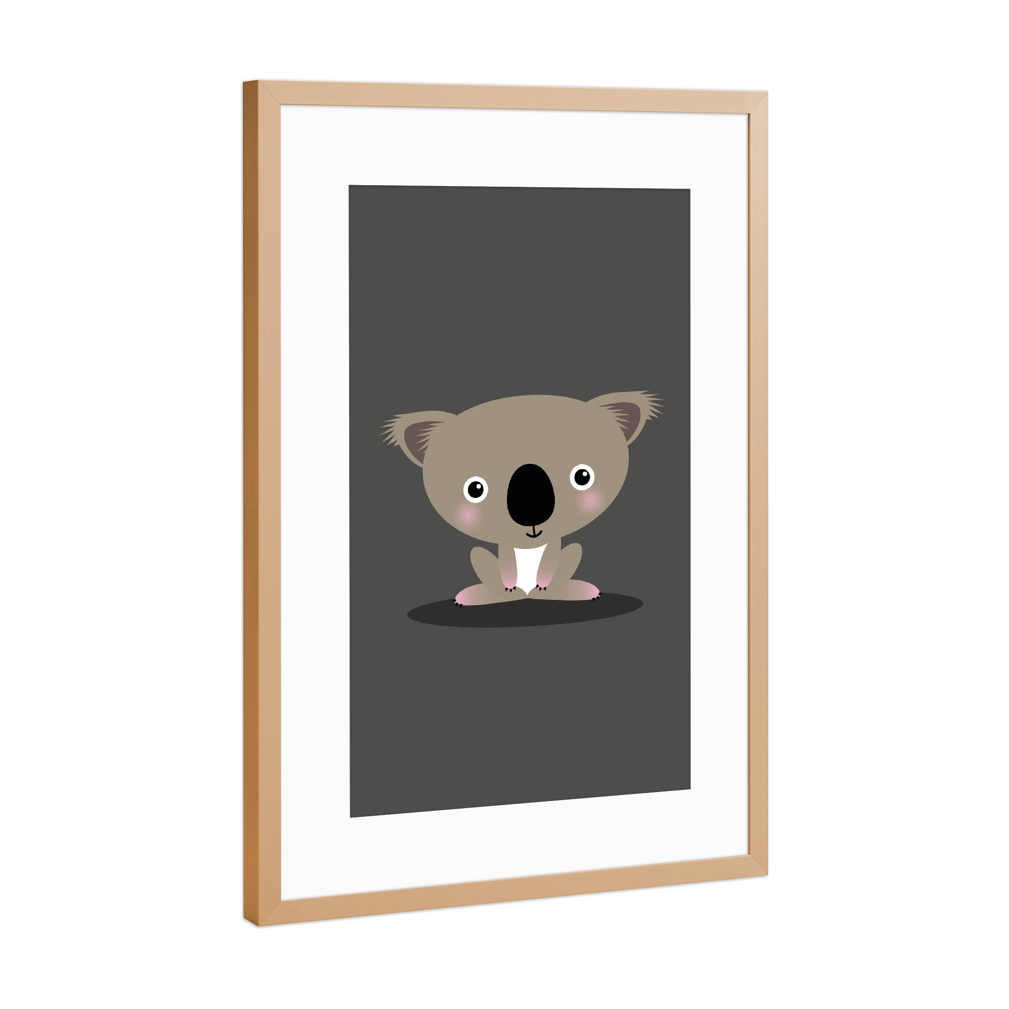 Poster mit Rahmen Kupfer "Kinderzimmer Koala" artboxONE - Für Kinder,Tiere