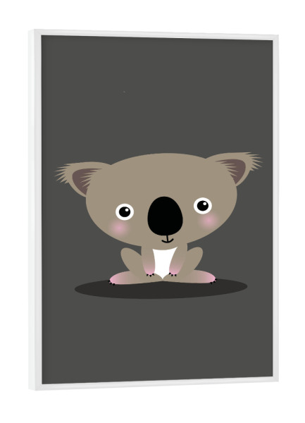 Poster mit weißem Rahmen "Kinderzimmer Koala" artboxONE - Für Kinder,Tiere