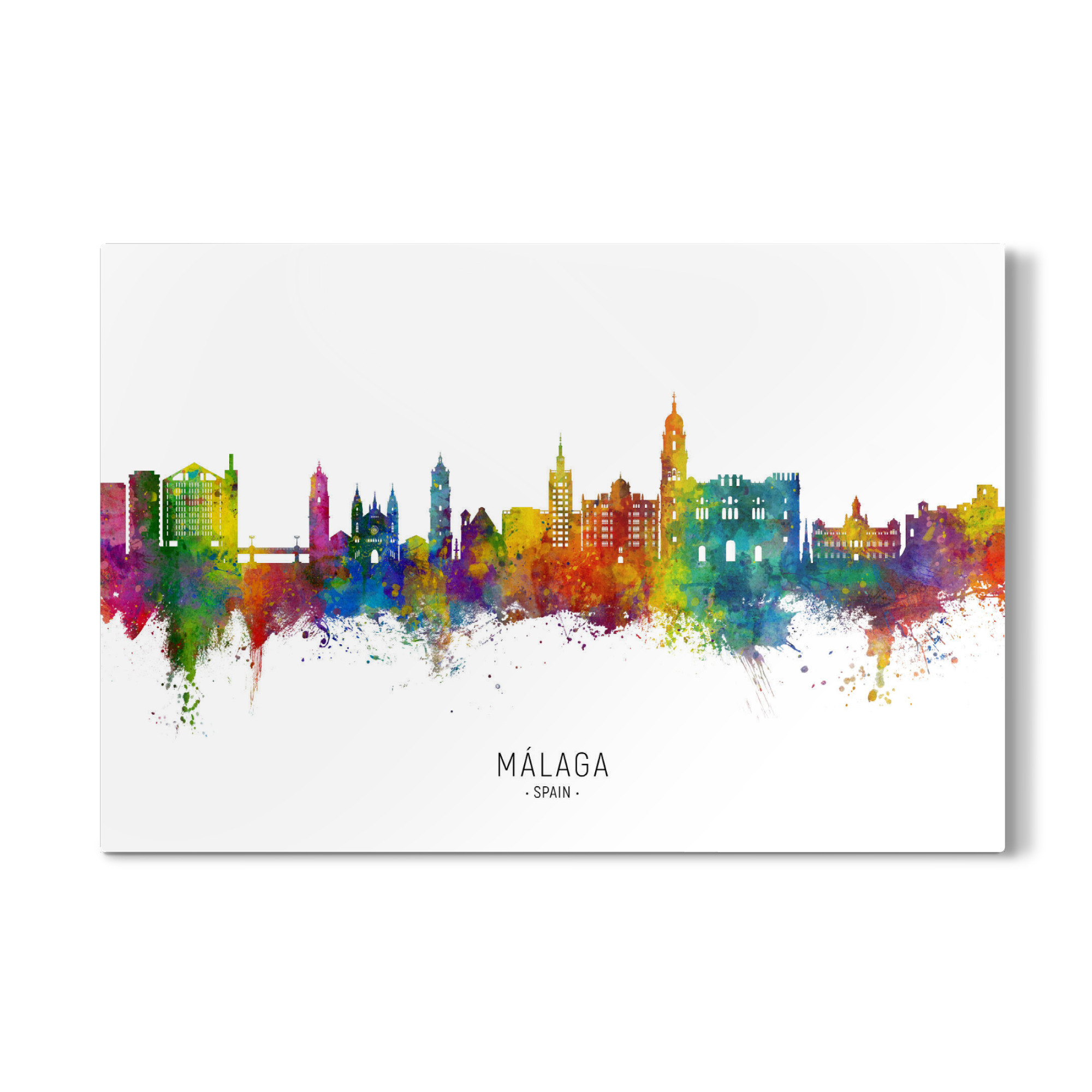 Galerie-Print "Málaga Spain Skyline txt" 75x50 cm artboxONE