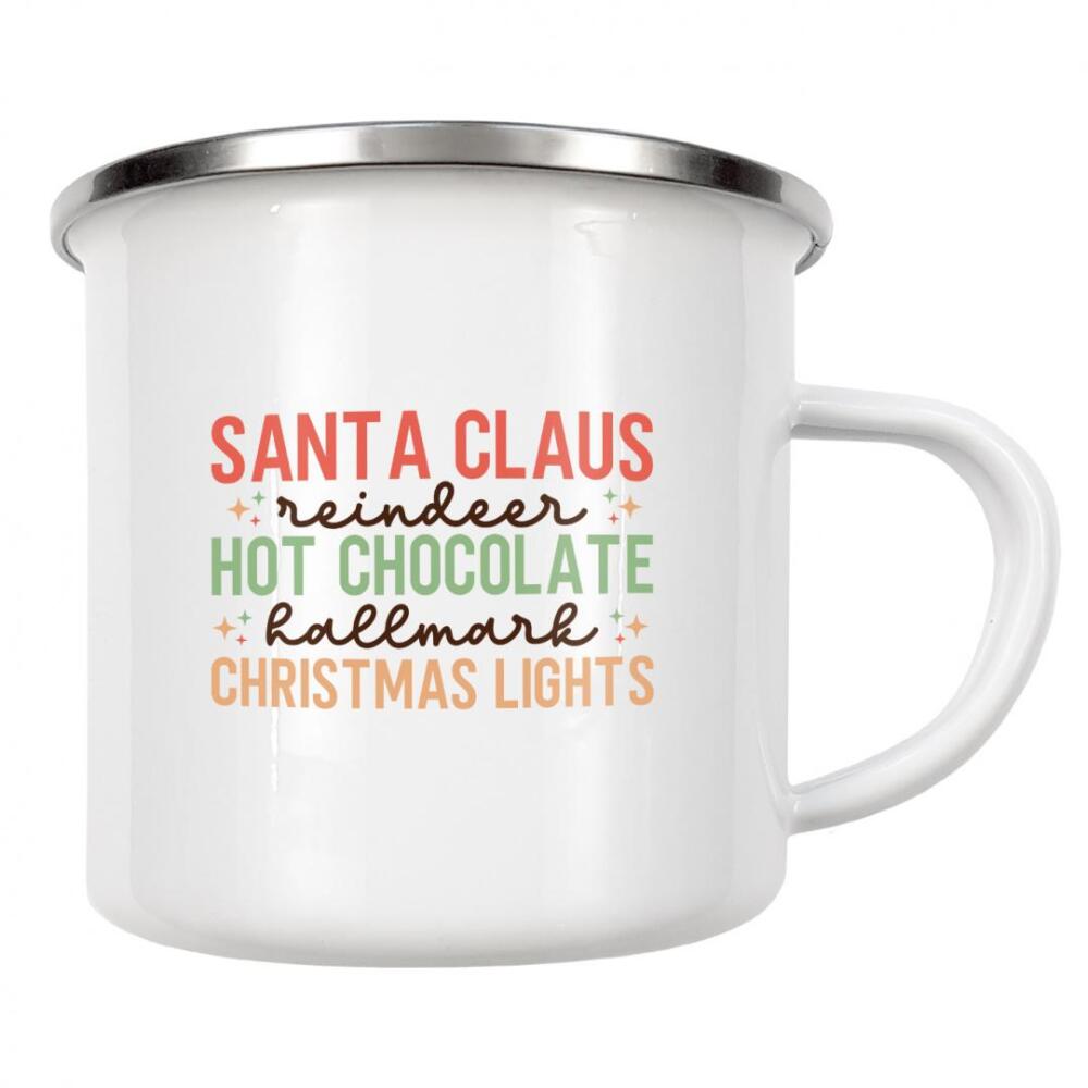 Emaille Tasse "Santa Claus" artboxONE - Typografie,Weihnachten