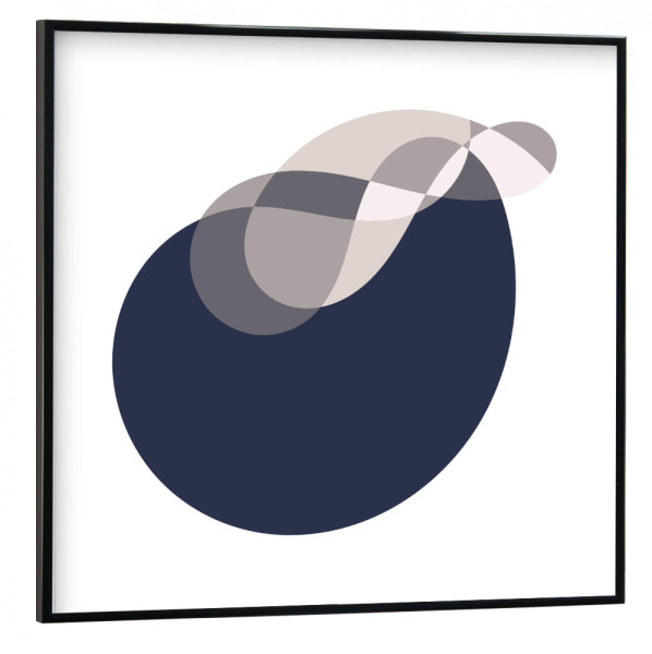 Poster mit schwarzem Rahmen 30x30 cm "Elegant spot grey" artboxONE - Abstrakt