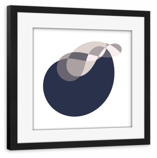 Poster mit Rahmen schwarz "Elegant spot grey" artboxONE - Abstrakt