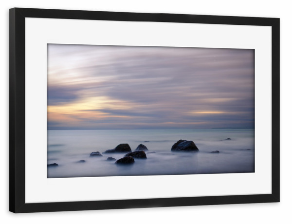 Poster mit Rahmen schwarz "Abendlicht an der Ostsee" artboxONE - Natur,Reise / Strand und Meer