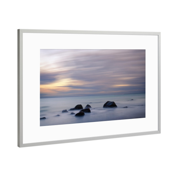 Poster mit Rahmen Silber "Abendlicht an der Ostsee" artboxONE - Natur,Reise / Strand und Meer