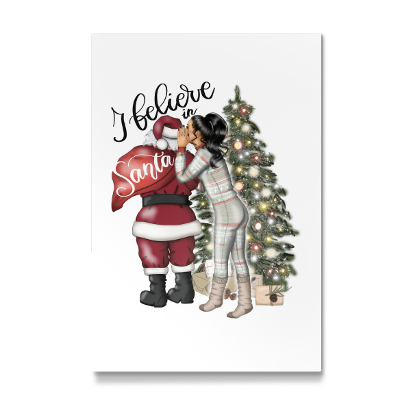 Galerie-Print "Girl and Santa" 30x20 cm artboxONE