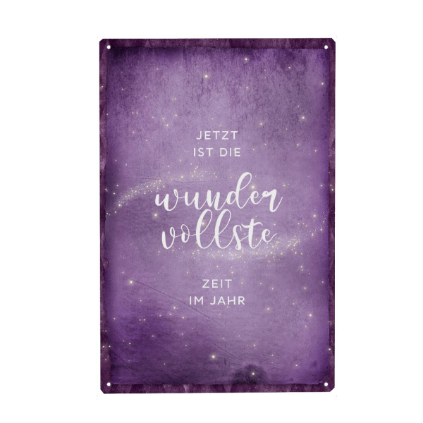 Holzbild "Wundervollste Zeit" artboxONE - Typografie,Weihnachten