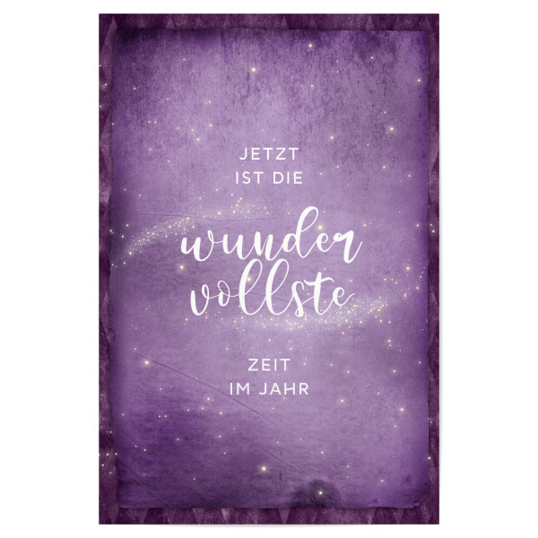 Poster 30x20 cm "Wundervollste Zeit" artboxONE - Typografie,Weihnachten