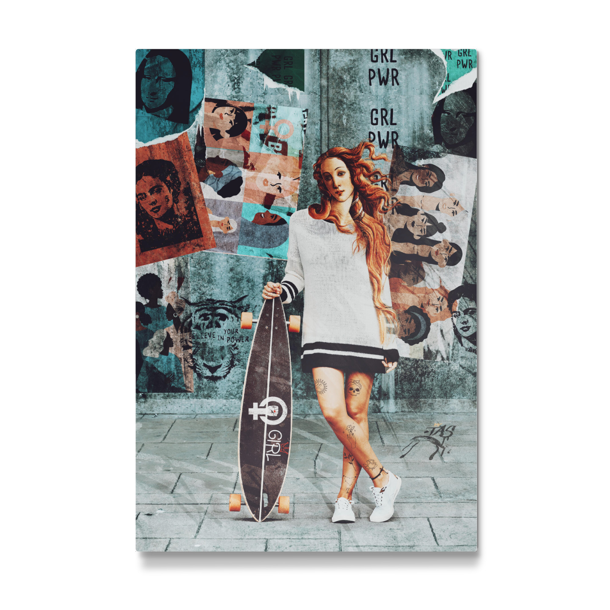 Galerie-Print "Venus with longboard in a street" 75x50 cm artboxONE