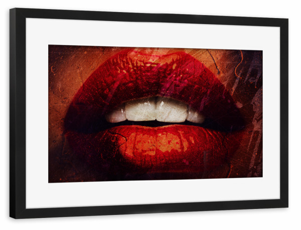 Poster mit Rahmen schwarz "Rainy Days Tas" artboxONE - Menschen