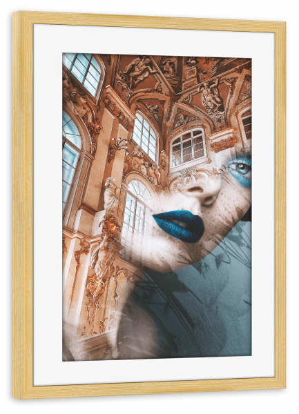 Poster mit Rahmen kiefer "Sea lipstick" artboxONE - Menschen,Architektur