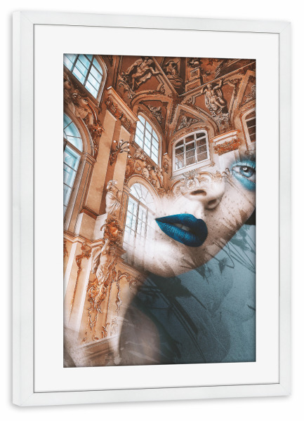 Poster mit Rahmen weiß "Sea lipstick" artboxONE - Menschen,Architektur